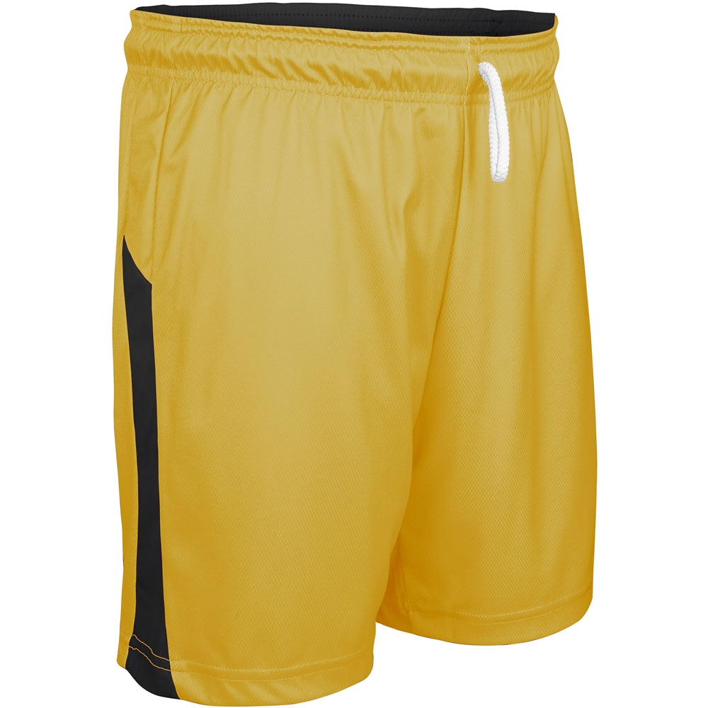 SWISH Reversible Basketball Short - Gold Black - Youth - Medium