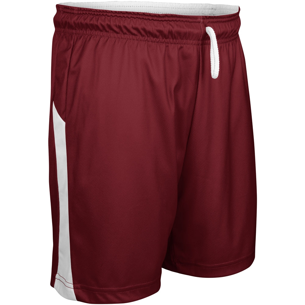 SWISH Reversible Basketball Short - Maroon White - Youth - Medium