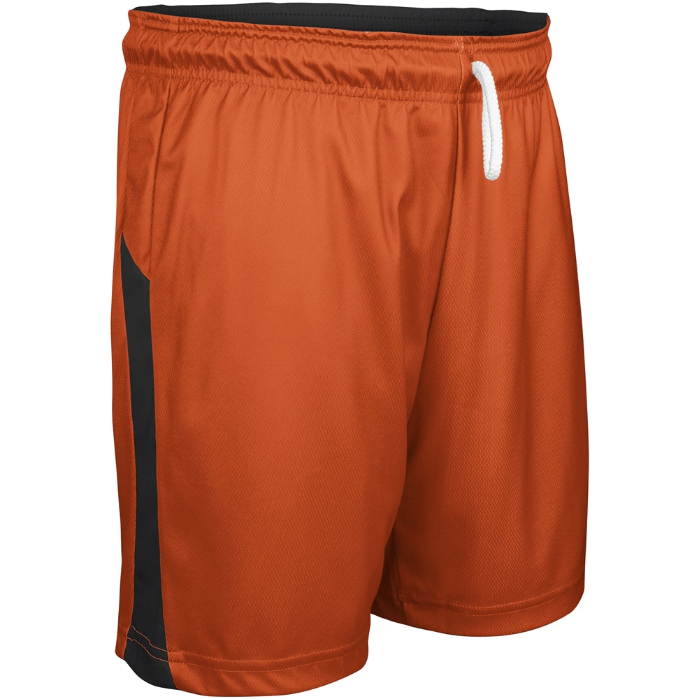 SWISH Reversible Basketball Short - Orange Black - Adult - Medium