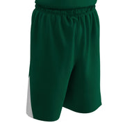 DRI-GEAR Pro-Plus Reversible Basketball Short - Forest Green White - Youth - Small