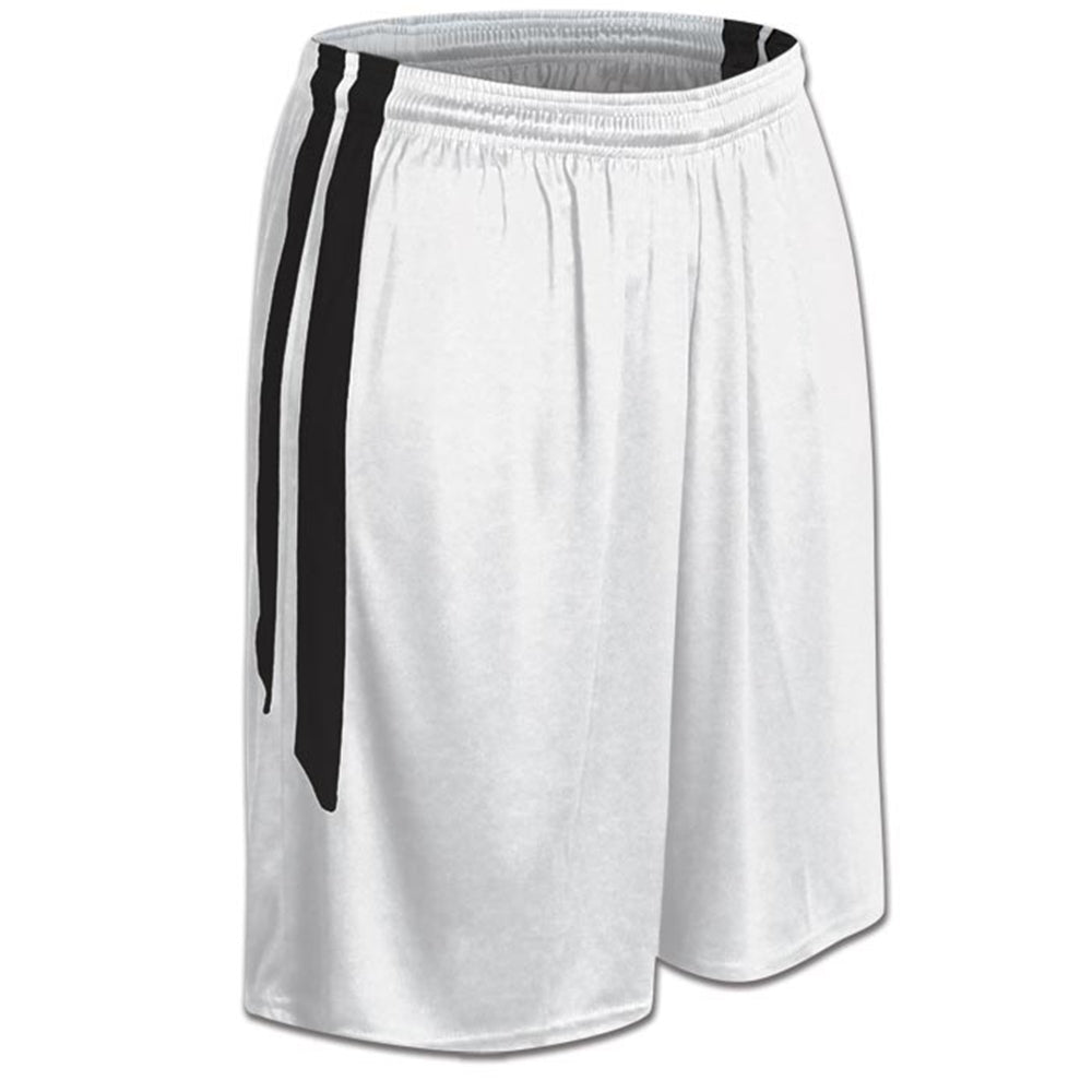 DRI-GEAR Muscle Basketball Short - White Black - Womens - Large