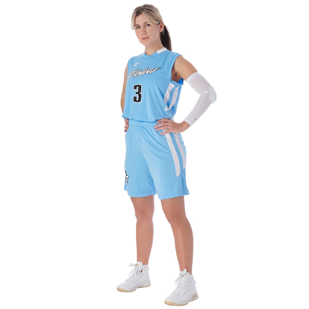 DRI-GEAR Muscle Basketball Short - White Black - Womens - XXLarge