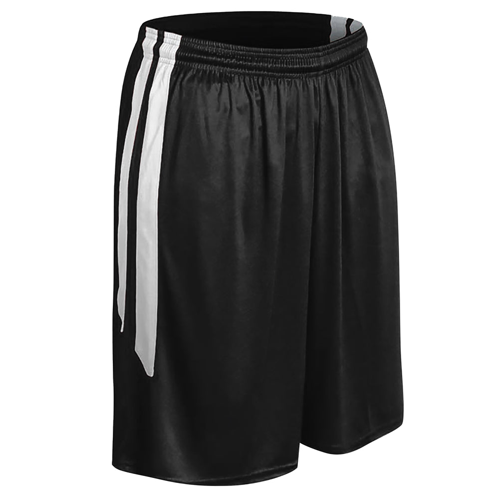 DRI-GEAR Muscle Basketball Short - Black White - Adult - Medium