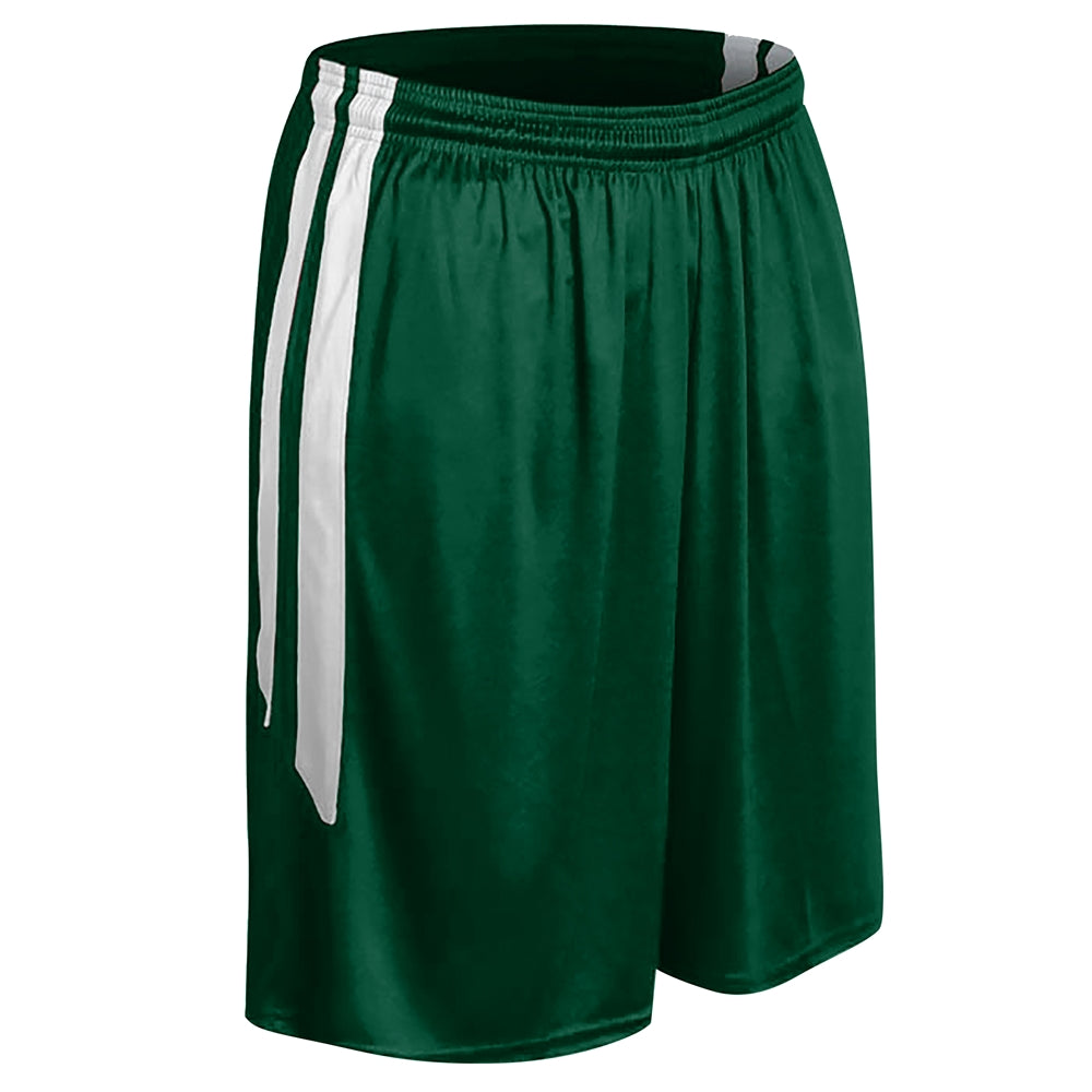 DRI-GEAR Muscle Basketball Short - Forest Green White - Adult - Large