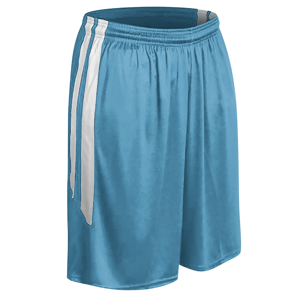 DRI-GEAR Muscle Basketball Short - Light Blue White - Adult - Large