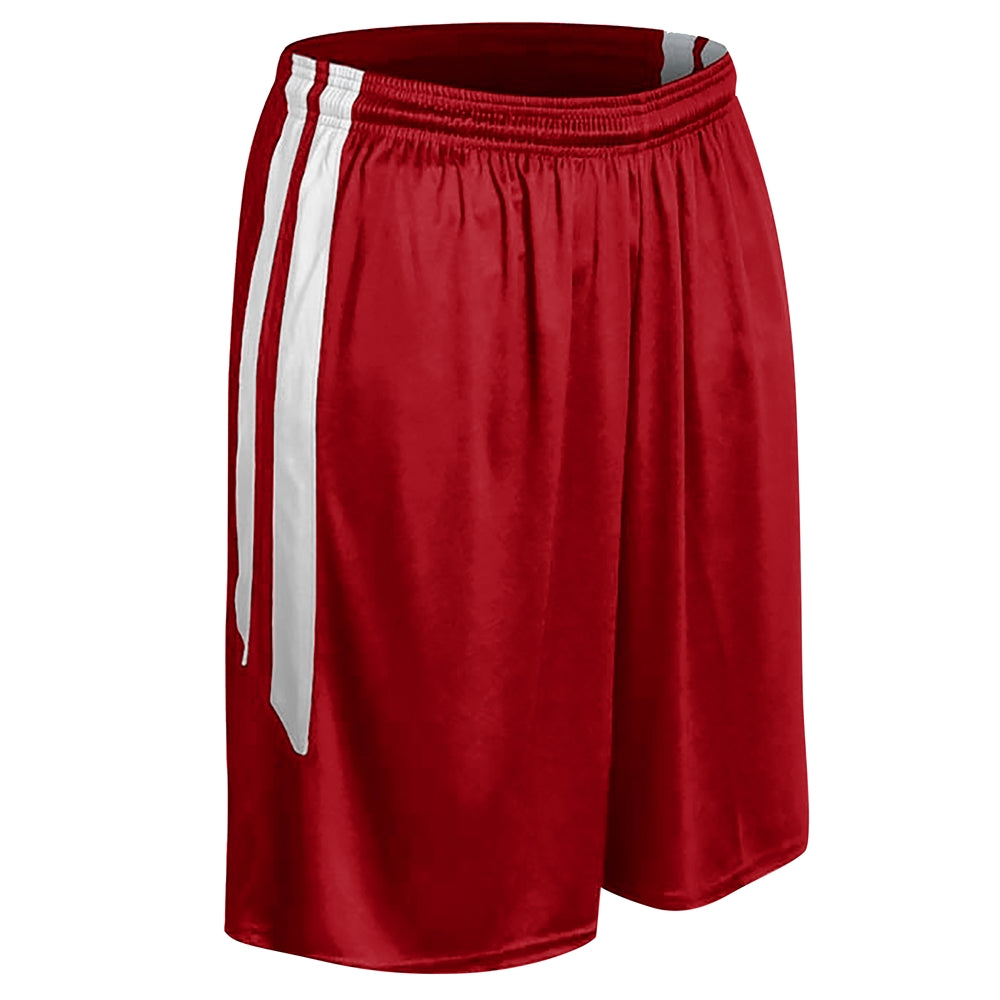 DRI-GEAR Muscle Basketball Short - Scarlet White - Adult - XXLarge