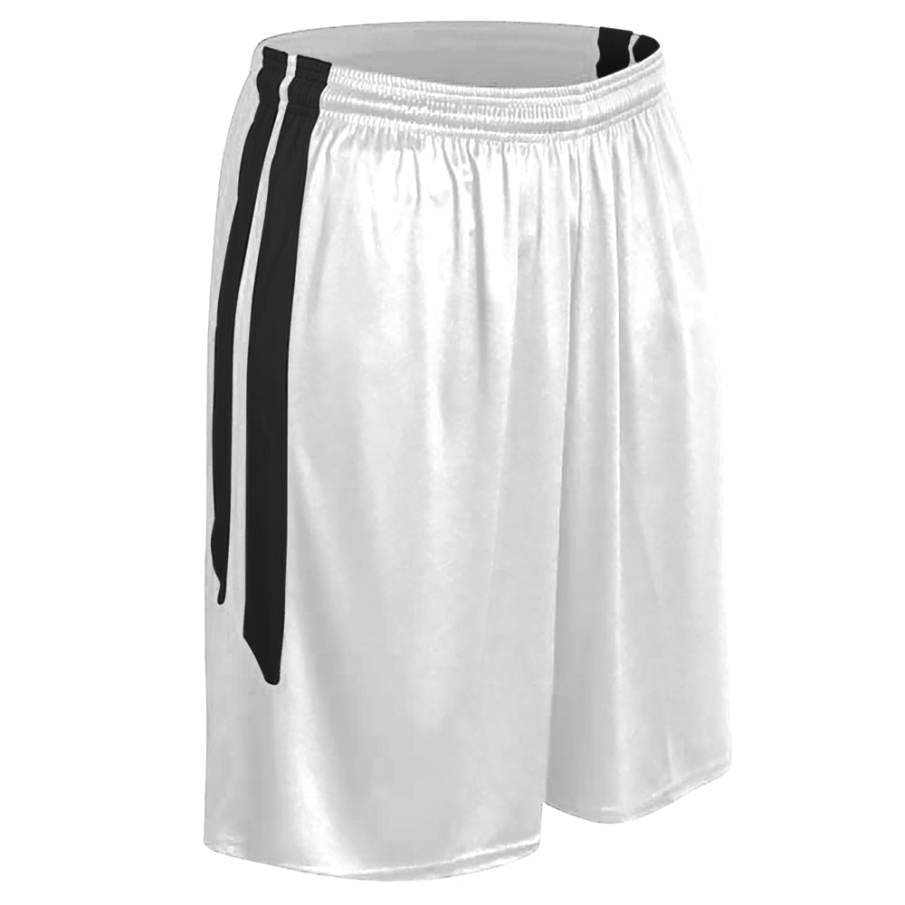DRI-GEAR Muscle Basketball Short - White Black - Adult - 3XL