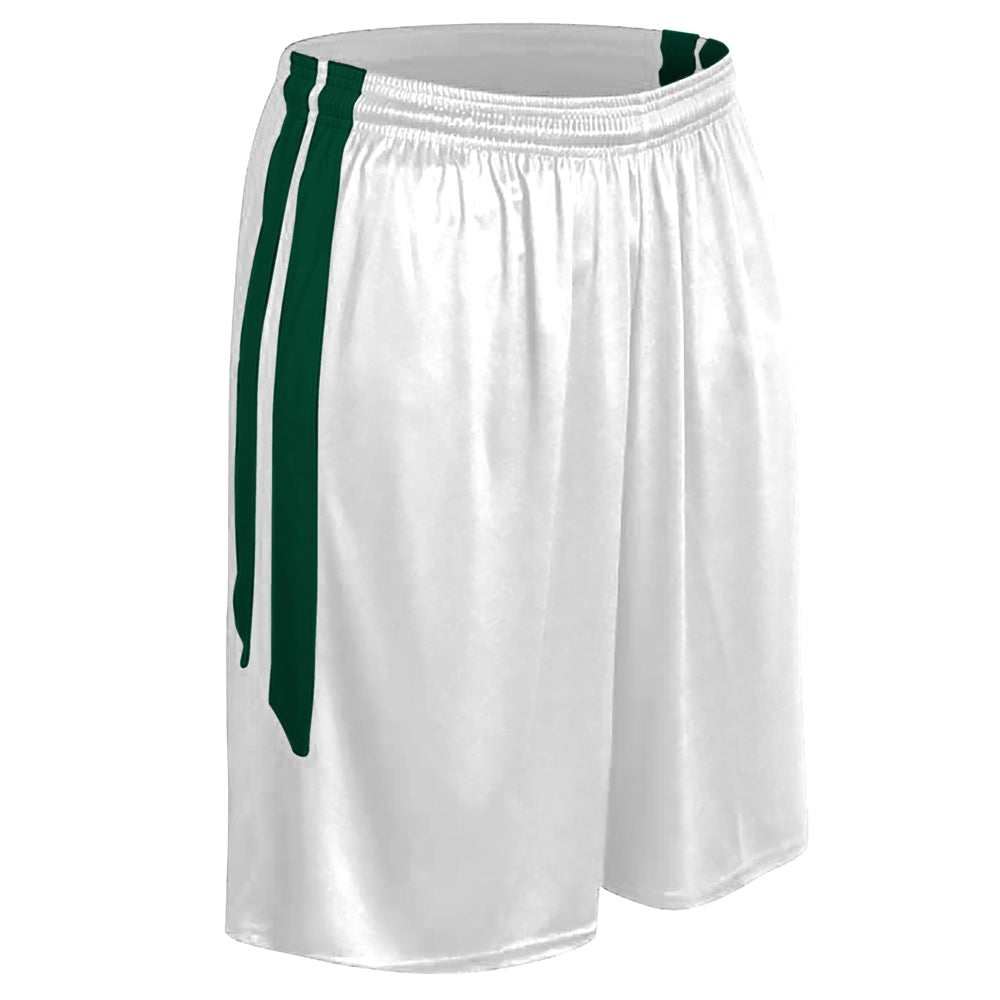 DRI-GEAR Muscle Basketball Short - White Forest Green - Adult - 3XL