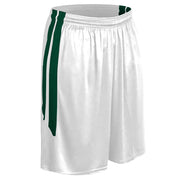 DRI-GEAR Muscle Basketball Short - White Forest Green - Youth - Extra-Large
