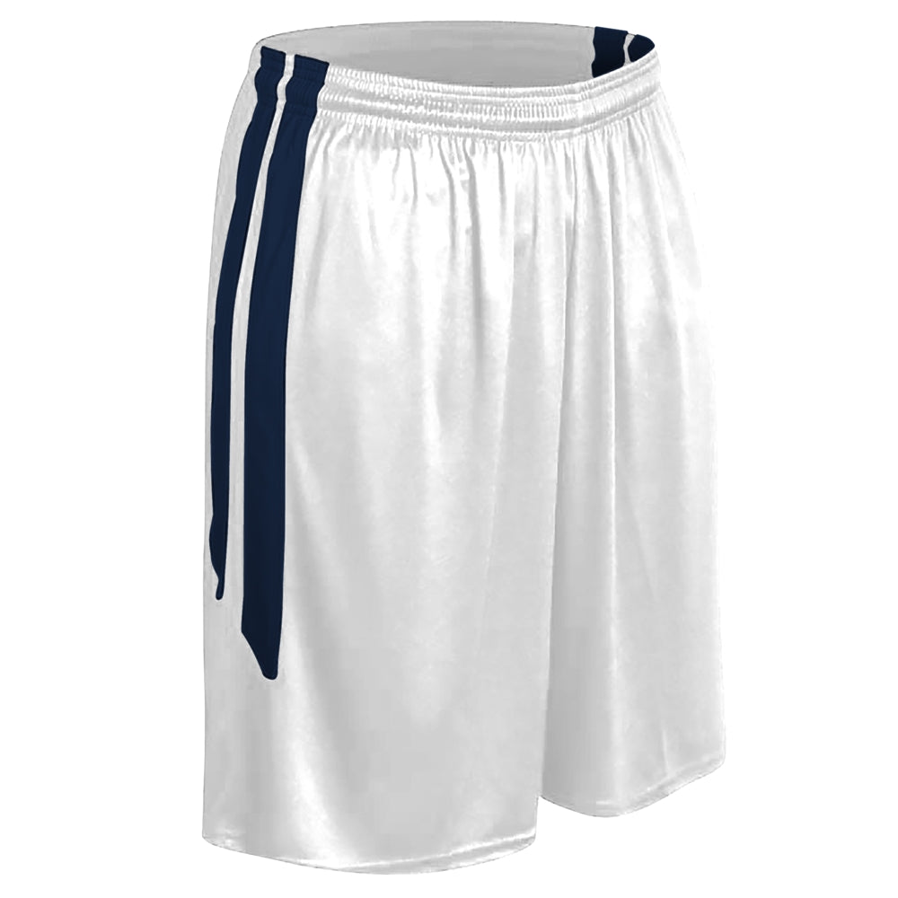DRI-GEAR Muscle Basketball Short - White Navy - Adult - 3XL