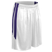 DRI-GEAR Muscle Basketball Short - White Purple - Adult - Medium