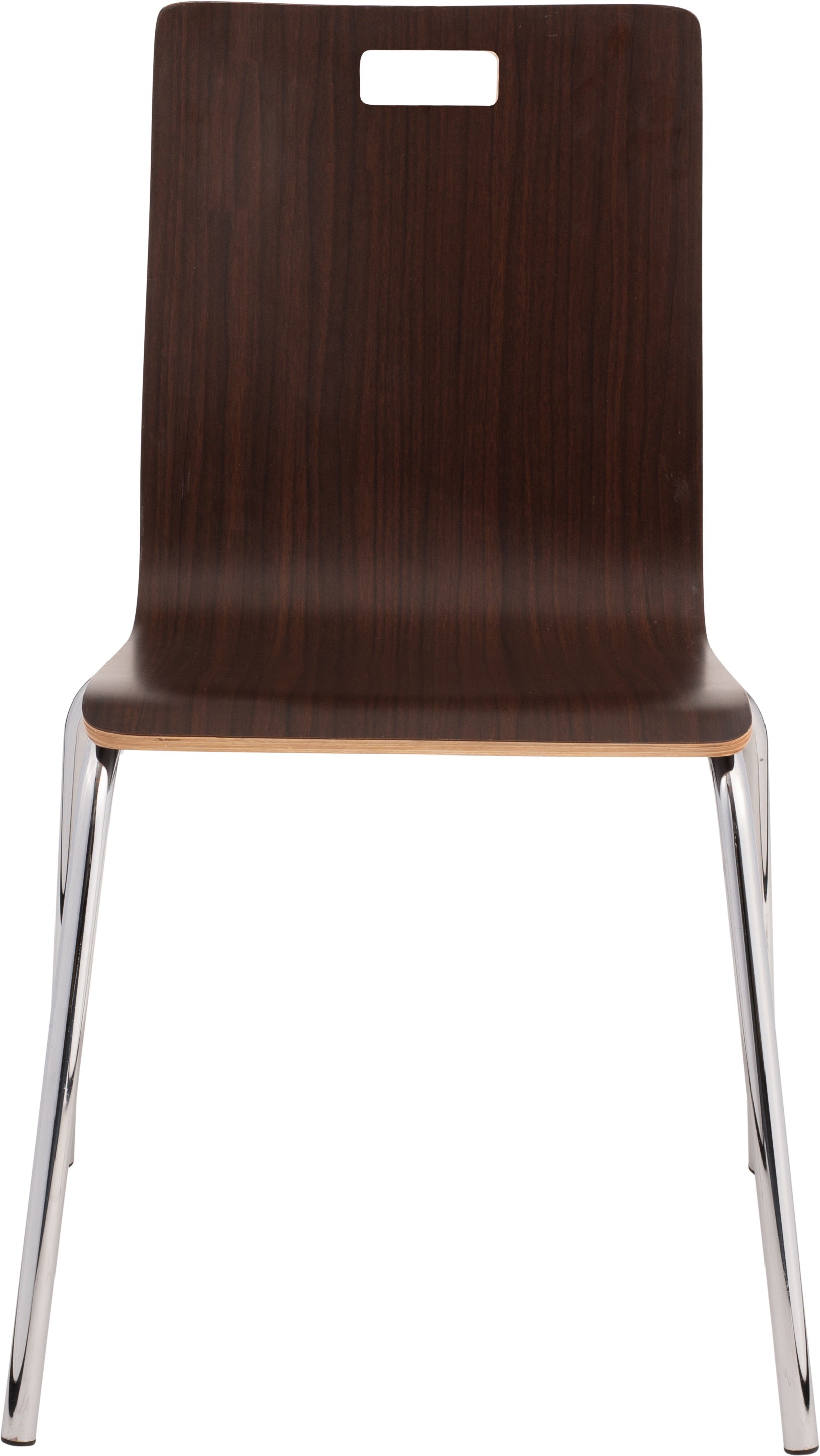 NPS® Bushwick Café Chair, Surface Color: Espresso, Frame Color: Chrome