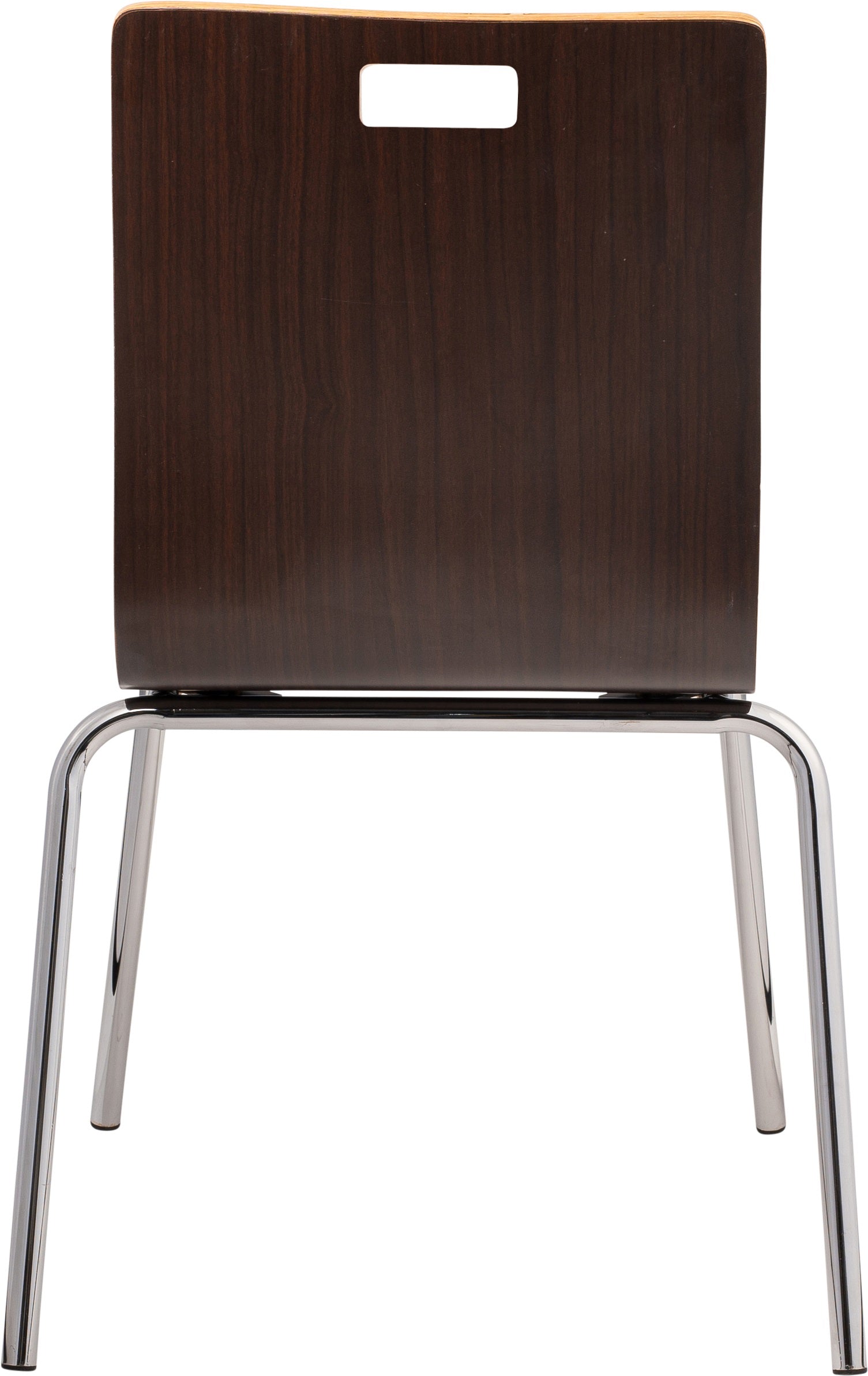 NPS® Bushwick Café Chair, Surface Color: Espresso, Frame Color: Chrome