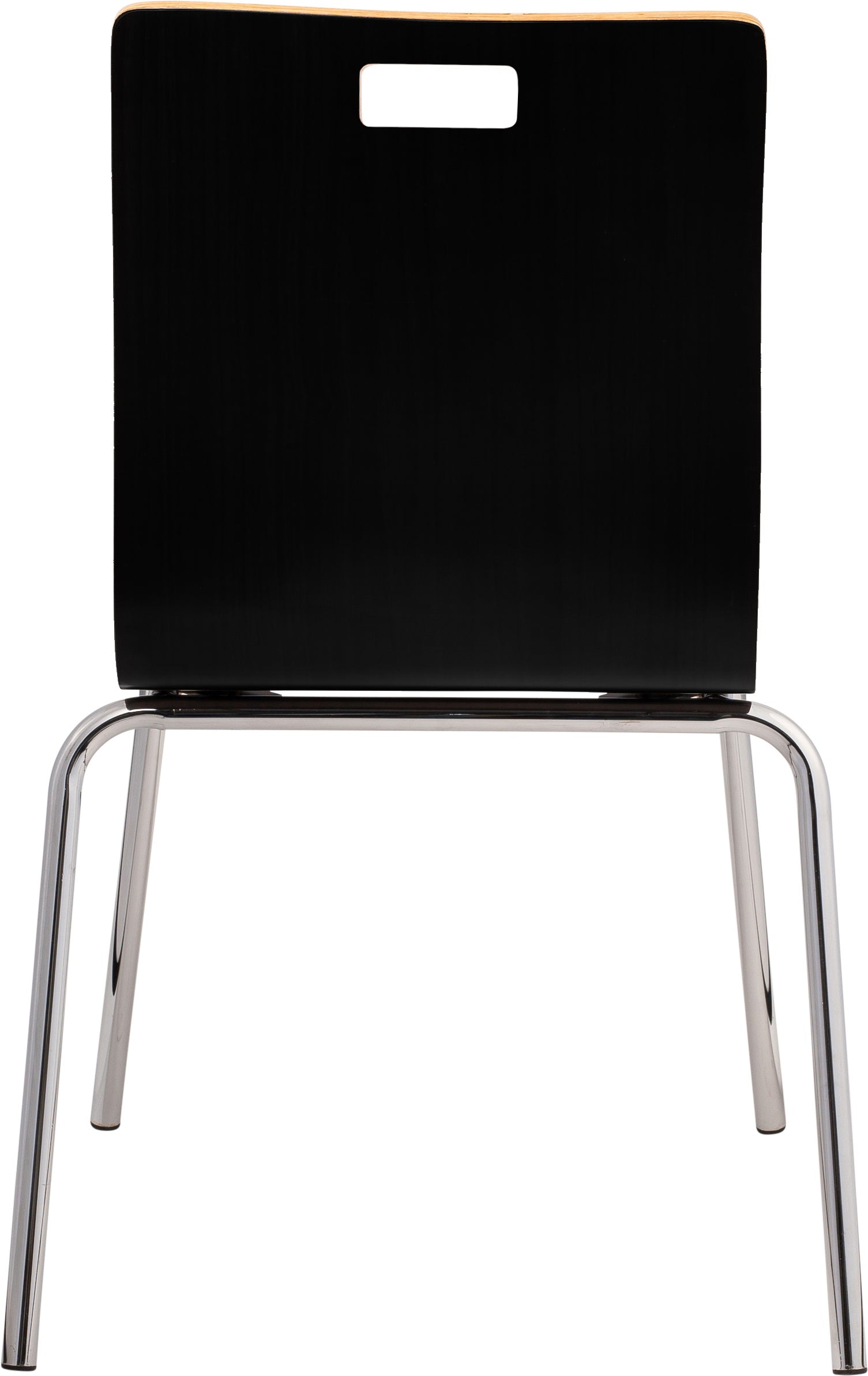 NPS® Bushwick Café Chair, Surface Color: Black, Frame Color: Chrome
