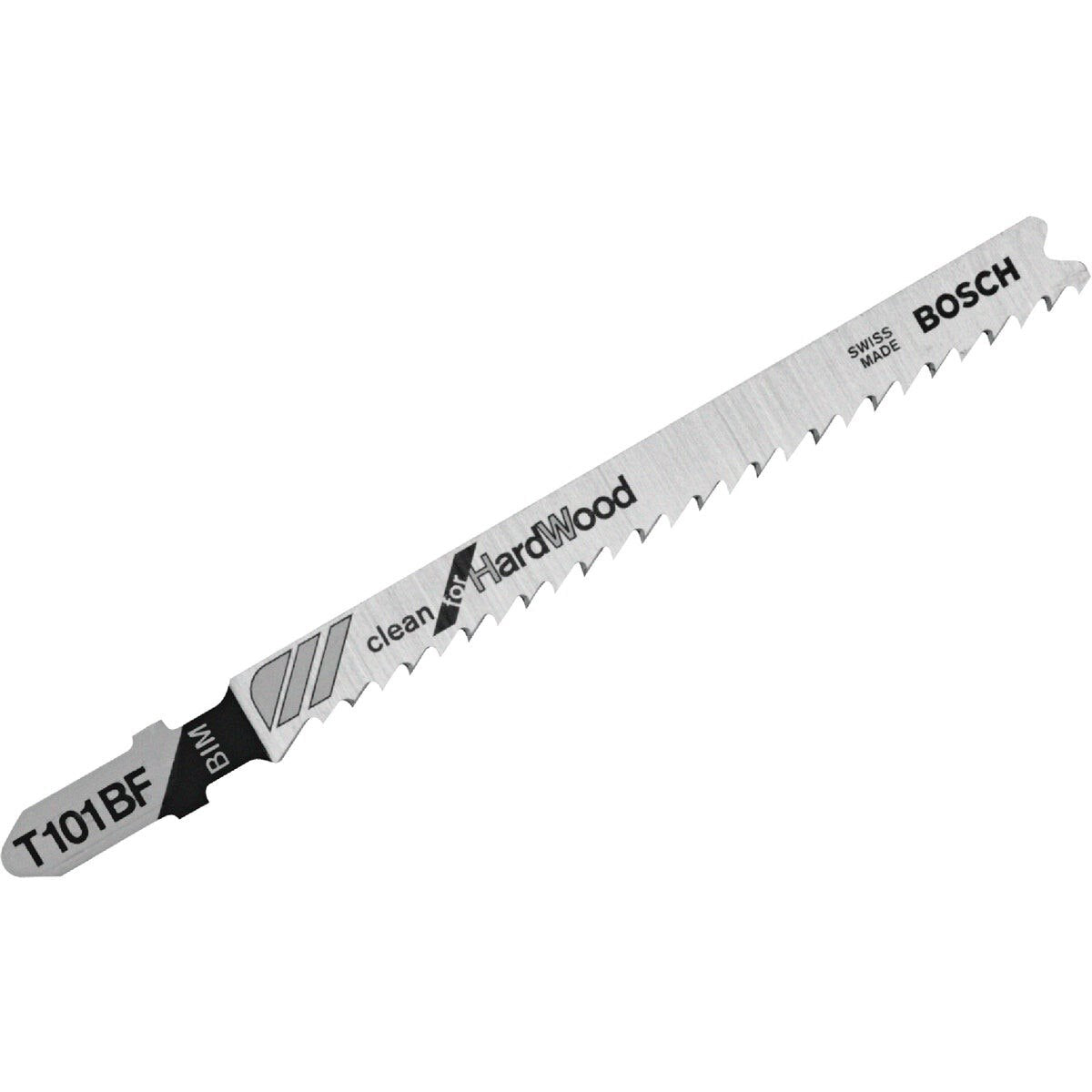 Bosch T-Shank 4 In. x 10 TPI Bi-Metal Jig Saw Blade, Clean for Hardwood (5-Pack)