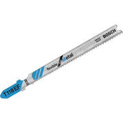 Bosch T-Shank 3-5/8 In. x 14-18 TPI Bi-Metal Jig Saw Blade, Flexible for Metal (5-Pack)