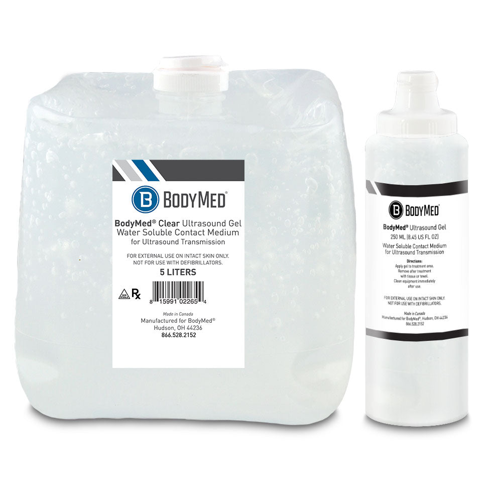 Bodymed Ultrasound Gel, Clear, 5-Liter Cube With Dispenser Bottle