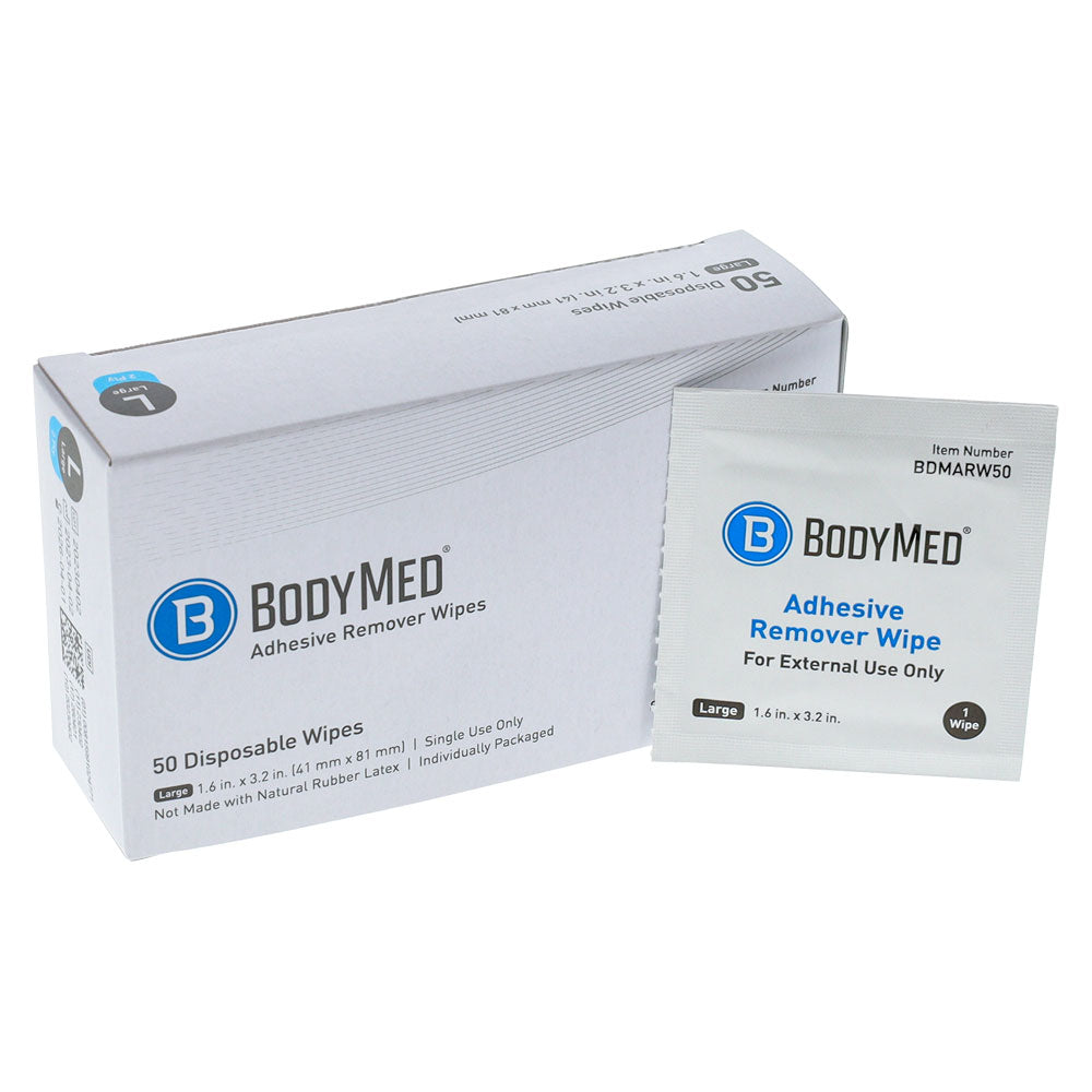 Bodymed Adhesive Remover Wipe 1.6 X 3.2 Inch,50 Pcs/Box