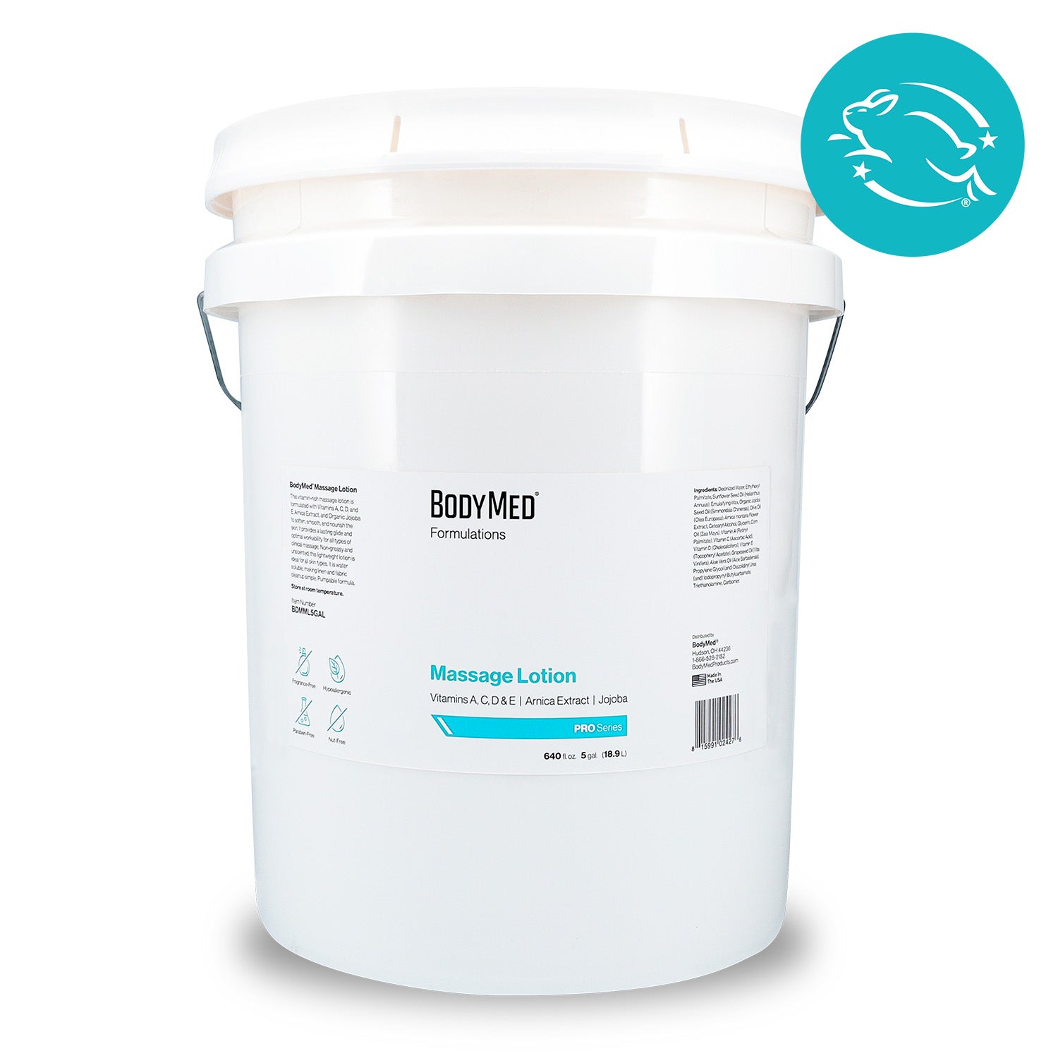 Bodymed Massage Lotion 5 Gallon Pail