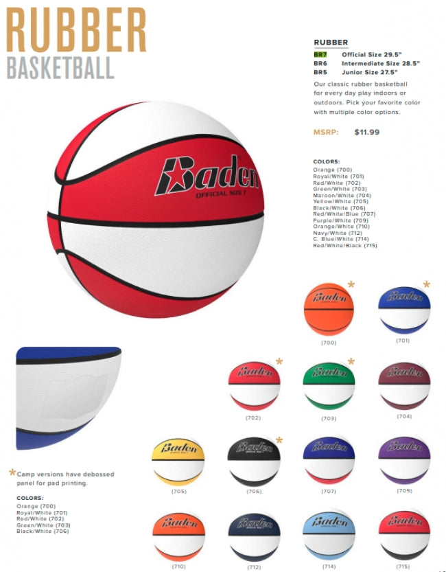 Youth 27.5" Indoor/Outdoor PRO 32 - Rubber Basketball