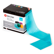 Body Sport Latex-Free Band, 4" Wide, Light Resistance, 25 Yd. Roll, Light Blue