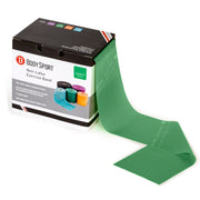 Body Sport Latex-Free Band, 4" Wide, Heavy Resistance, 25 Yd. Roll, Green