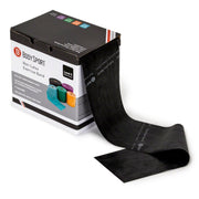Body Sport Latex-Free Band, 4" Wide, 50Yd Roll Super Heavy Resistance, Black