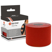 Body Sport Physio Tape, 2" X 5-1/2 Yards, Red, Latex Free, Water Resistant