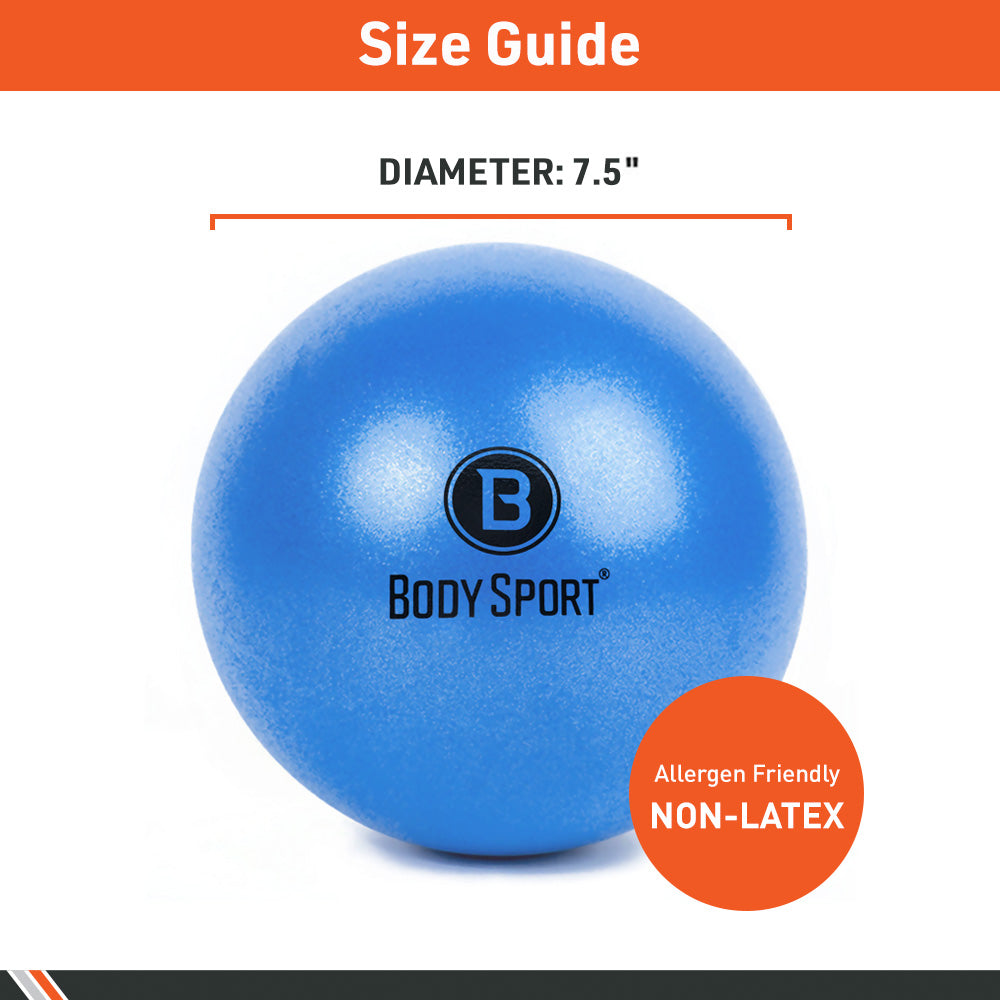 Body Sport Fusion Ball Fitness Ball, Blue, Inflates 7.5"-10", Latex-Free