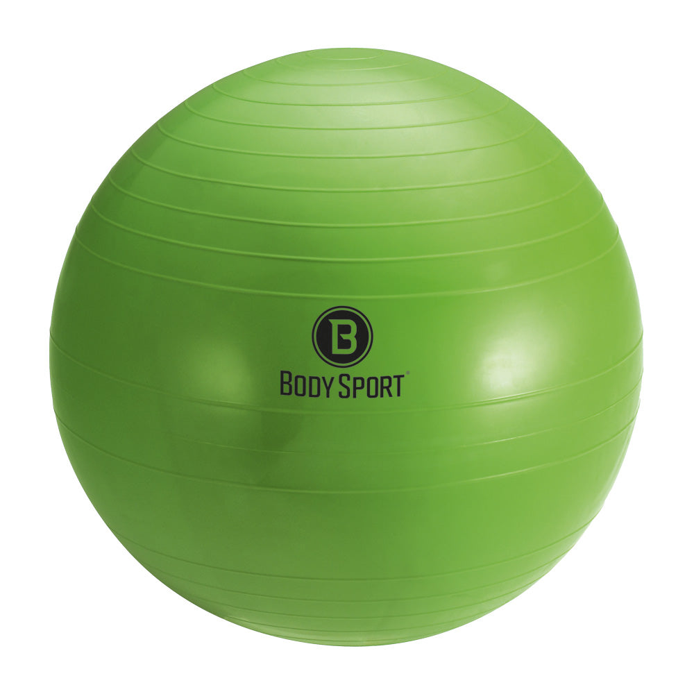Body Sport 55 Cm (Body Height 5'1" - 5'6") Slow Release Fitness Ball (Exercise Ball), Green