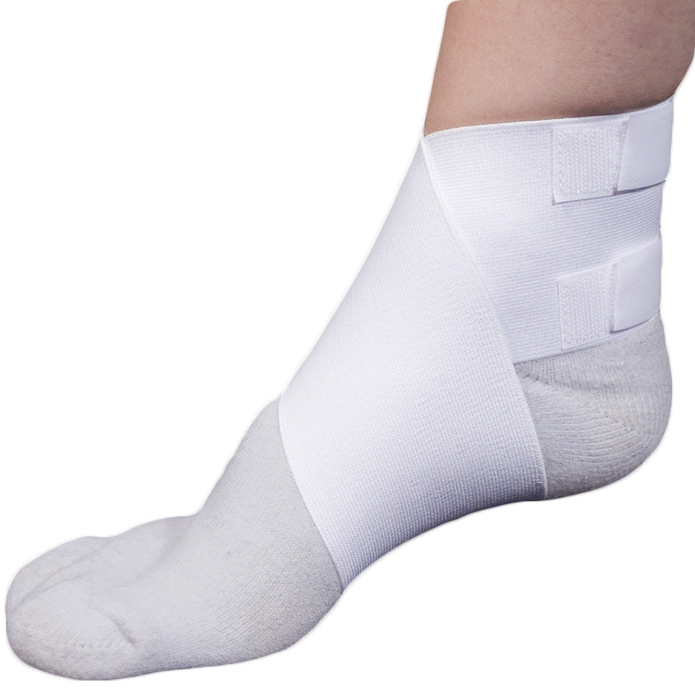 Body Sport Figure 8 Elastic Ankle Brace, 3" Wide, Medium (7 1/2" - 8 1/2" Ankle Circumference), White, Latex Free