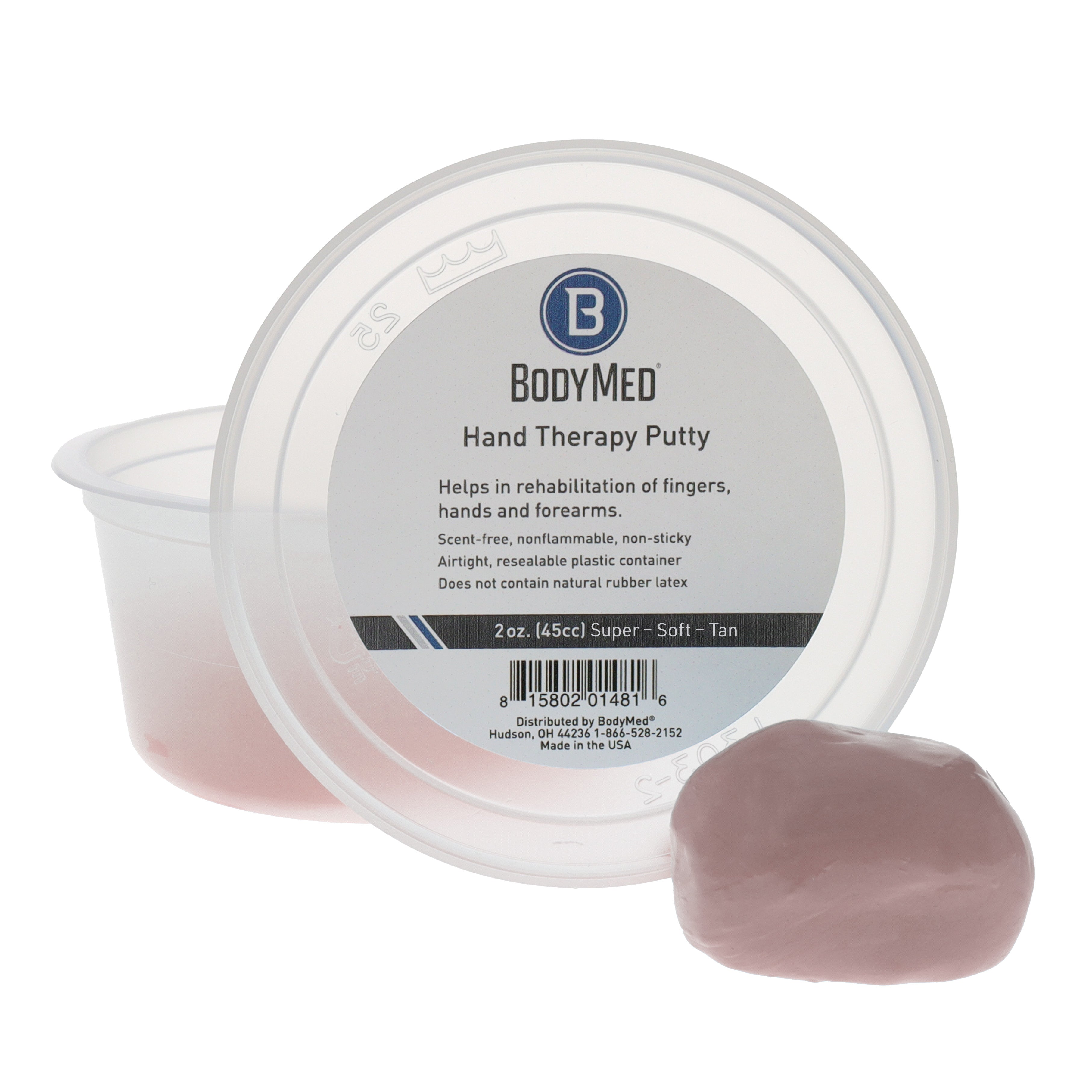 Body Sport Hand Therapy Putty, Tan, Super-Soft, 2 Oz.