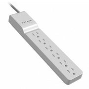 Belkin - BE106000-2.5 2.5 Feet 6 Outlets 555 Joule Home/Office Surge Protector - Black