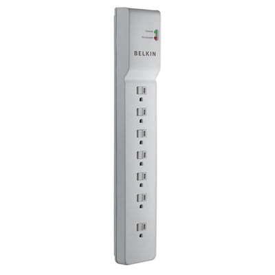 Belkin - BE107000-06-CM 6 Ft. 7 Outlets 750 J Surge Suppressor - Black