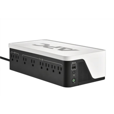APC - Back-UPS, 900VA/540W, Floor/Wall Mount, 120V, 8x NEMA 5-15R Outlets, USB Type a + C Ports - Floor/Wall Mountable - 8 - Black