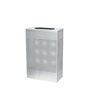 13 Gallon Stainless Steel Square Perforated Decorative Waste Receptacle