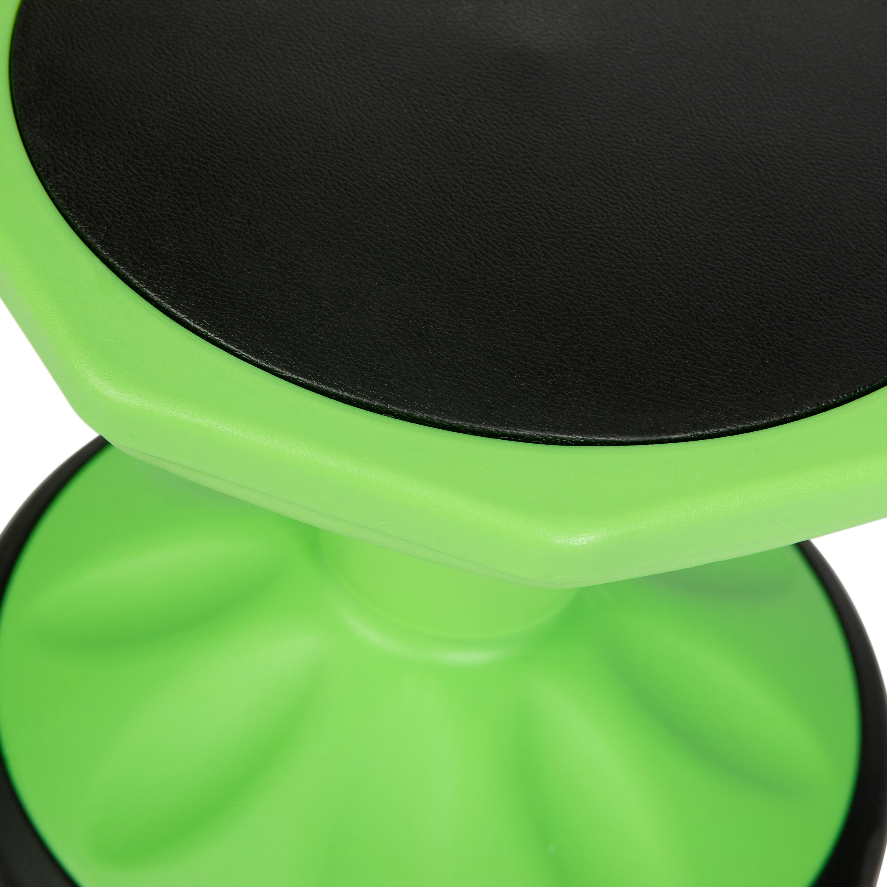 Lucas Fixed Height Kids Flexible Active Stool for Classroom and Home with Non-Skid Bottom in Green, 14" Seat Height