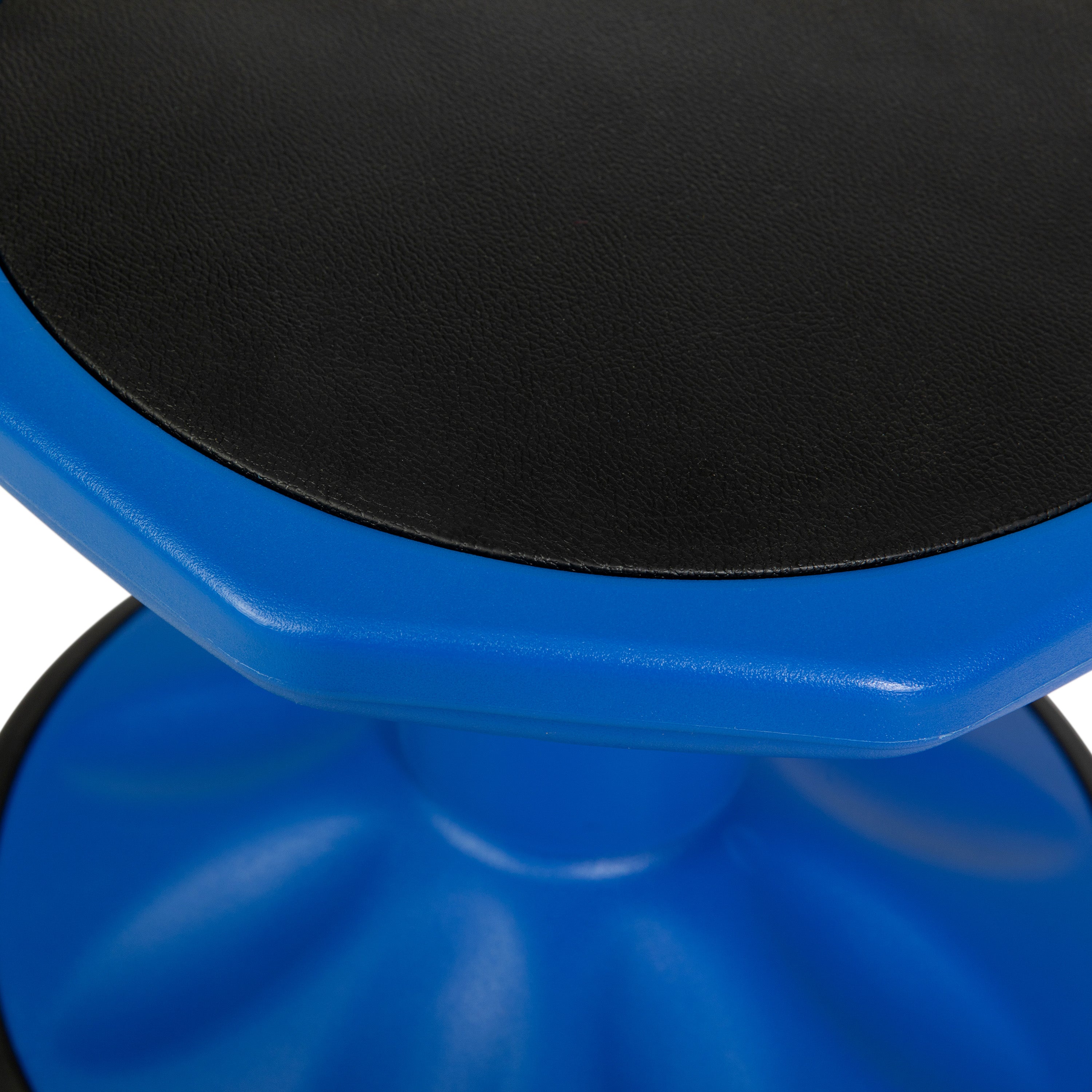 Lucas Fixed Height Kids Flexible Active Stool for Classroom and Home with Non-Skid Bottom in Blue, 16" Seat Height