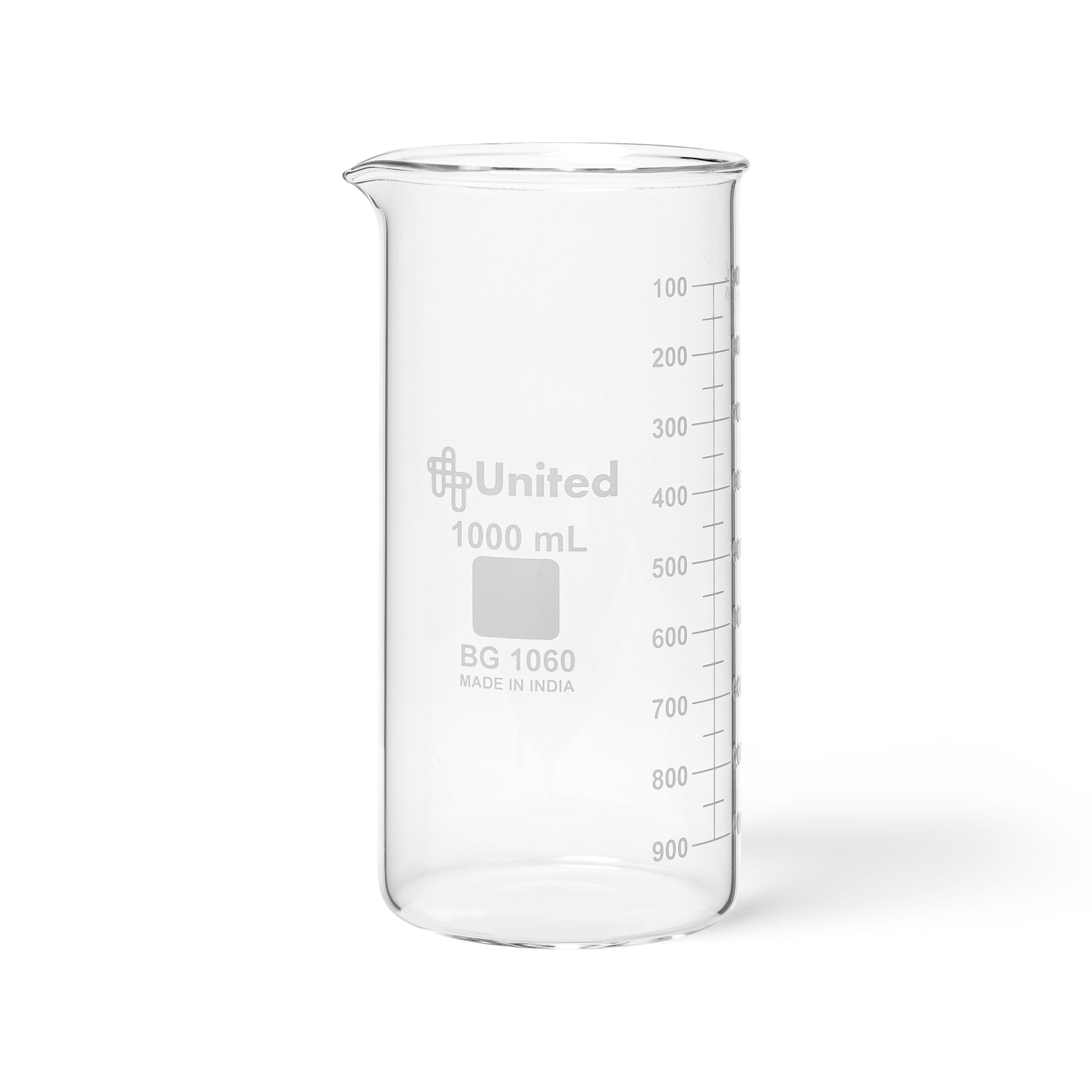 United Scientific® Beakers, Berzelius, Tall Form, Borosilicate Glass, 1000 mL, comes with 6