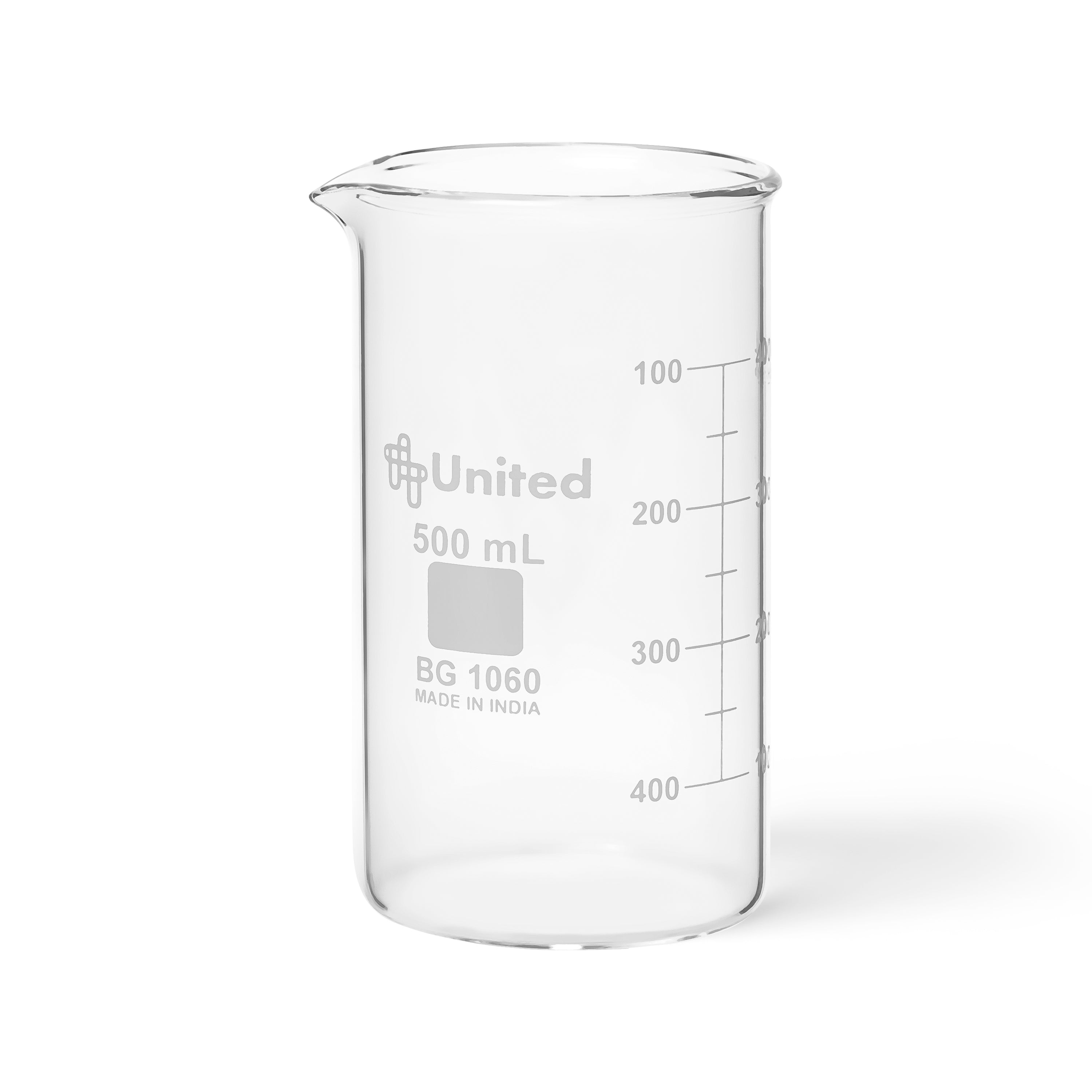 United Scientific® Beakers, Berzelius, Tall Form, Borosilicate Glass, 500 mL, comes with 6