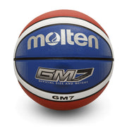 Competition Basketball FIBA  Approved,12 Panel 2-Tone Design, I/O Synthetic Cover, Red/White/Blue, Official Size 7