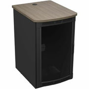 Middle Atlantic Rolling Presentation Rack with Studio Teak Top - TAA Compliant