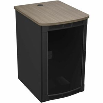 Middle Atlantic Rolling Presentation Rack with Studio Teak Top - TAA Compliant