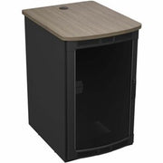 Middle Atlantic 25RU BGR Series Rolling Presentation Rack with Studio Teak Top - 36.35in Depth - TAA Compliant