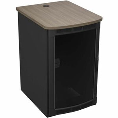 Middle Atlantic 25RU BGR Series Rolling Presentation Rack with Studio Teak Top - 36.35in Depth - TAA Compliant