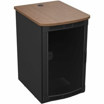 Middle Atlantic BGR 25RU Rolling Presentation Rack with Walnut Heights Top - 36.35in Depth