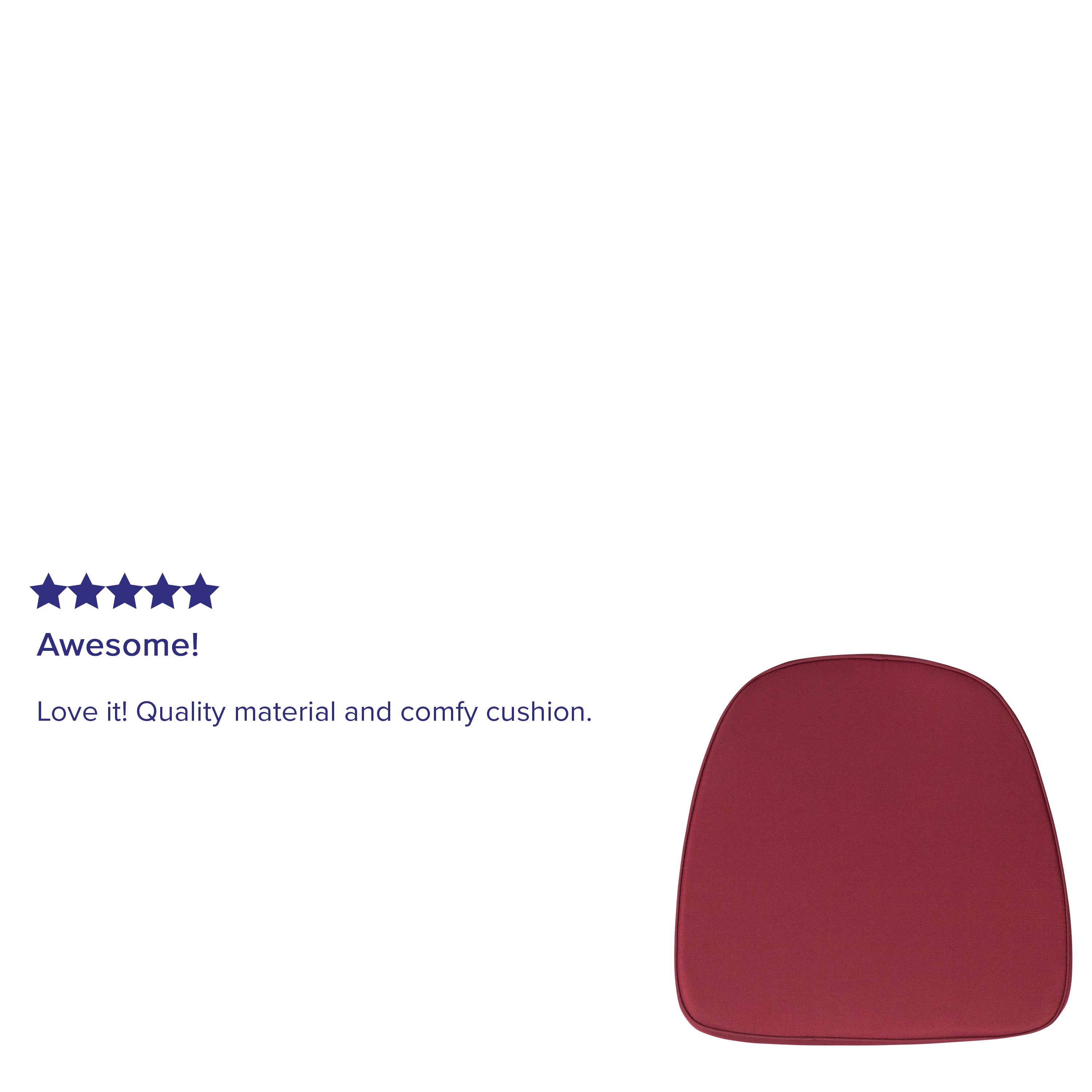 Louise Soft Burgundy Fabric Chiavari Chair Cushion