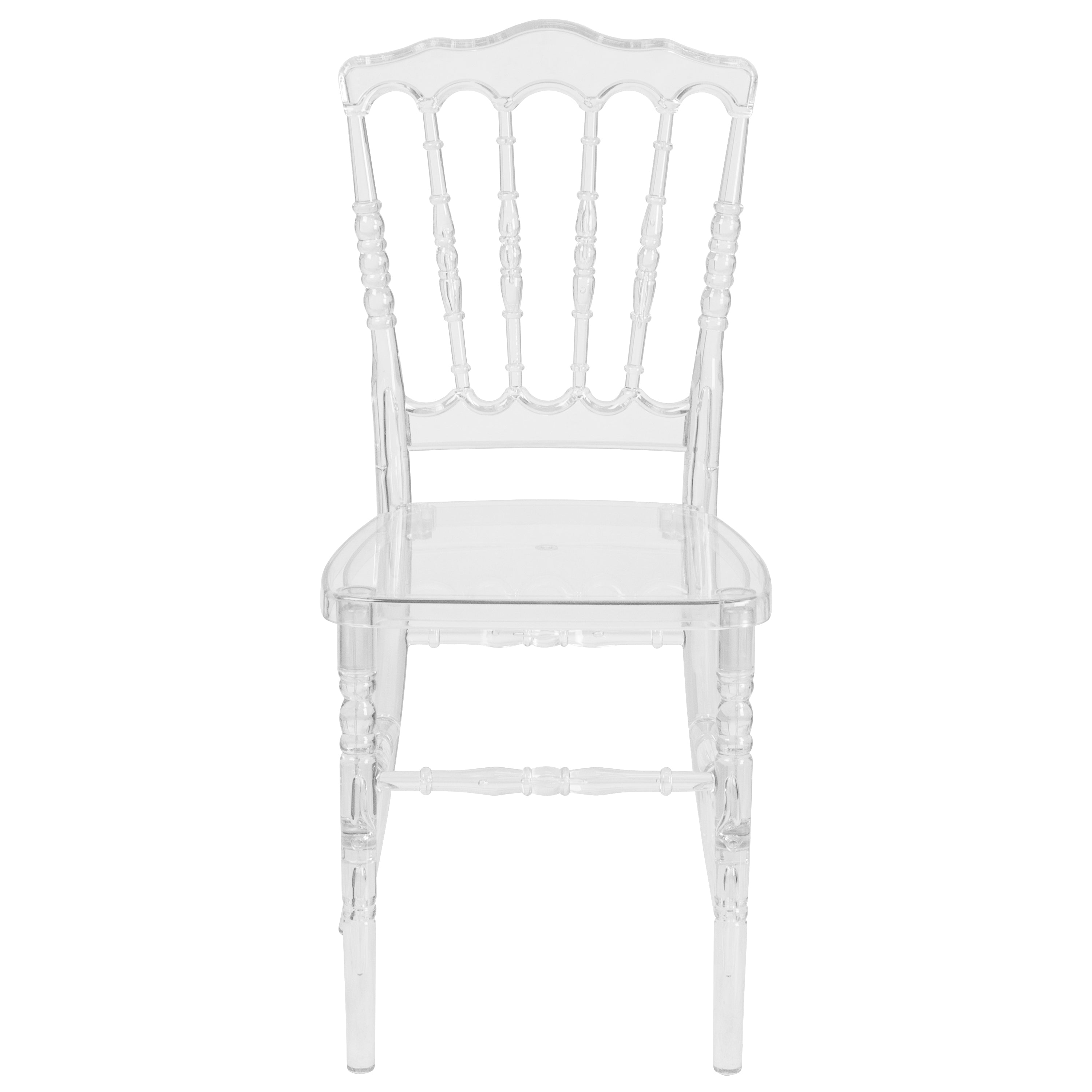 Flash Elegance Crystal Ice Napoleon Stacking Chair