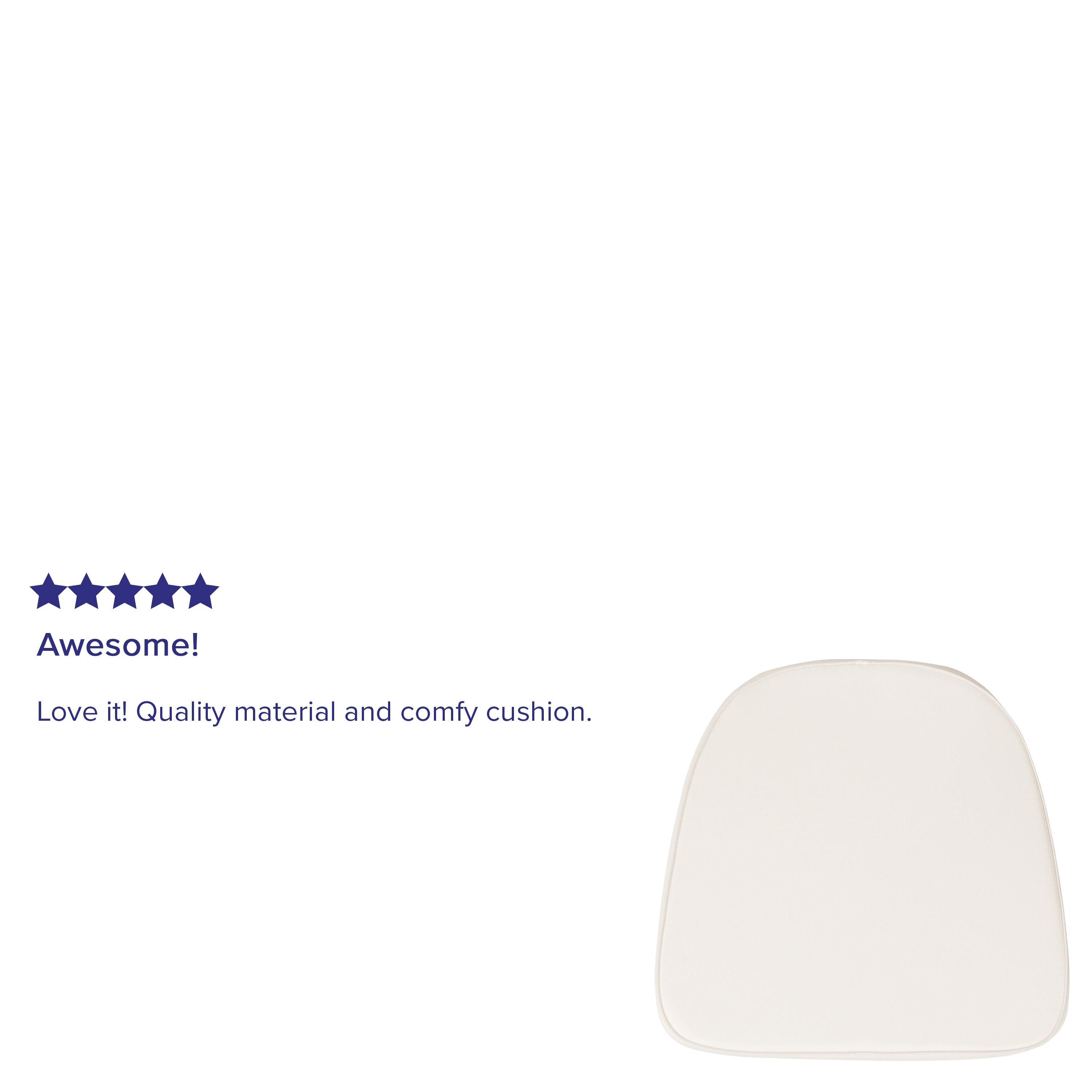 Louise Soft Ivory Fabric Chiavari Chair Cushion
