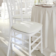 Louise Hard Ivory Fabric Chiavari Chair Cushion